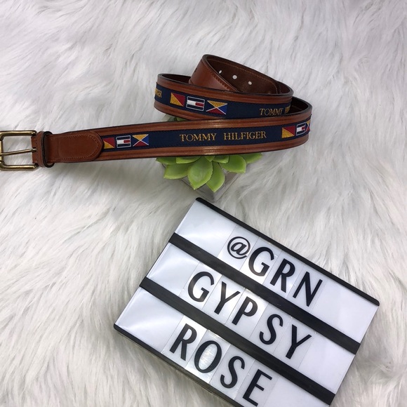 tommy hilfiger flag belt